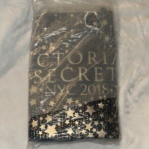 Victoria's Secret Black and Gold Star Print Tote